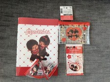 Monchhichi Toys Keychain Figure File Pouch Set of 5 Japan Rare New monchichi