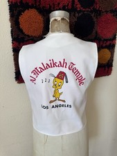 Vintage 60s 70s Shriners Club Tweety Bird Los Angeles Vest Al Malaikah Temple