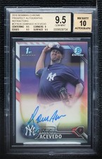 2016 Bowman Chrome Prospect Refractor Domingo Acevedo BGS 9.5 GEM MINT Auto 4f5