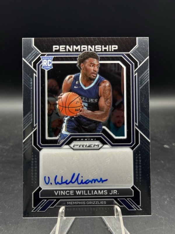 2022-23 Panini Prizm Basketball Vince Williams Jr. Rookie Auto Penmanship RC