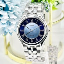 Seiko Dolce 8J41-6030 Quarz blaues römisches Zifferblatt Armbanduhr