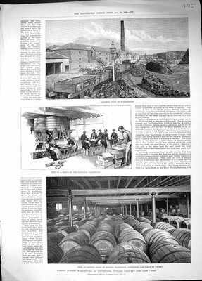 Alte 1890 Whisky Bonded Warehouse Edinburgh Fässer Abfüllindustrie Sc viktorianisch