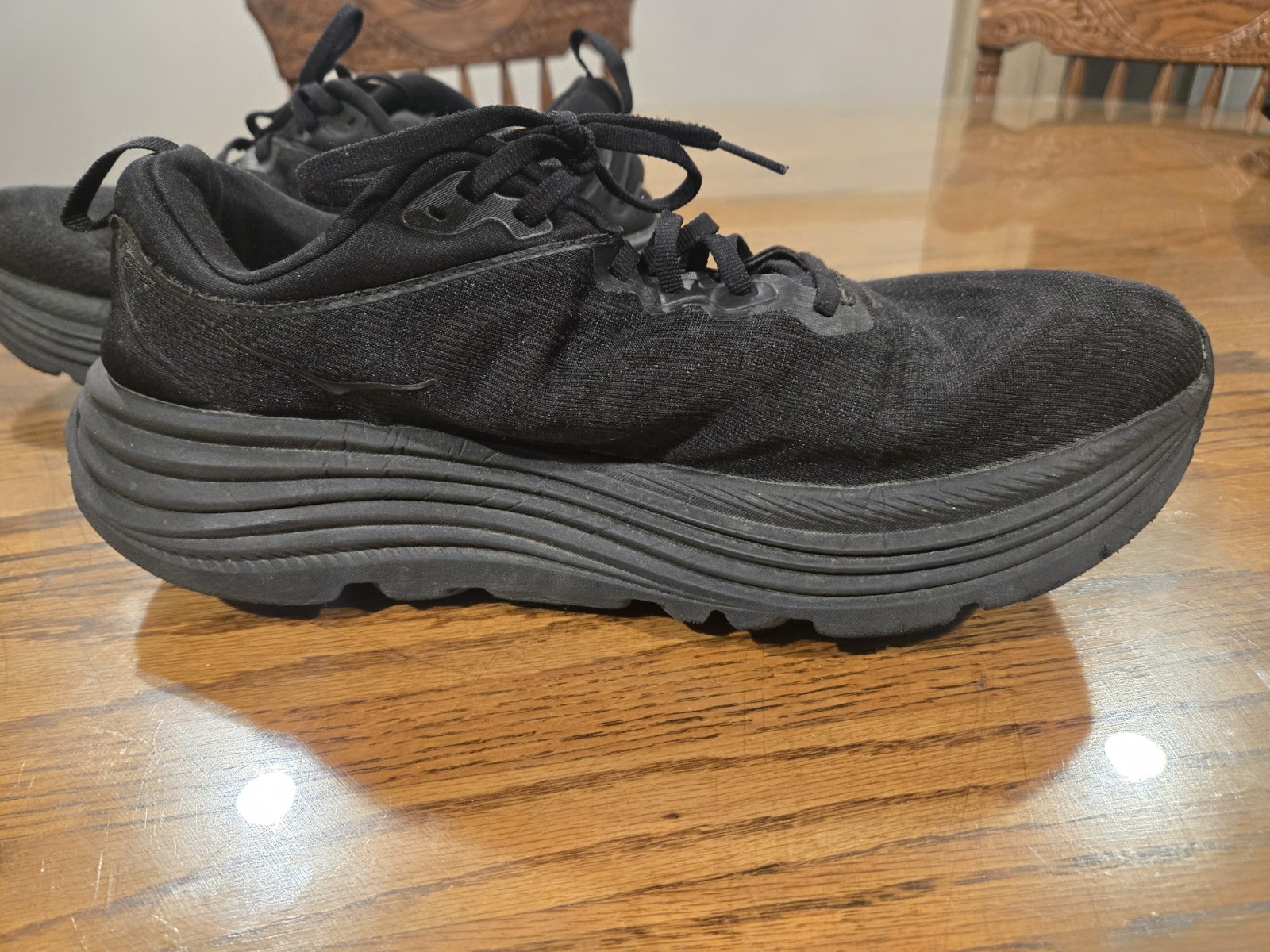 Hoka One One shoes men gaviota 5 black On Black size 11.5 2e thumbnail 7