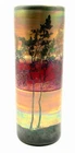 STRIKING WELLER LASA ART POTTERY VASE WITH LUMINOUS LANDSCAPE-CA:1920'S -8.75"H