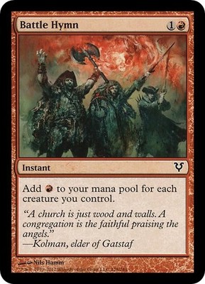 BATTLE HYMN x1 mtg LP-MP Avacyn Restored 1 Common