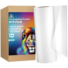 ® DTF PET Film Roll 8.3 inch × 328ft (A4)-double-sided Coated DTF Transfer Fi...