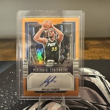 Contenders Optic Myles Turner Perennial Auto /25 Orange Indiana Pacers 