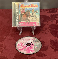 Sony PlayStation 1 PS1 Barbie Race & Ride Game, Case, Art Work & Manual - Tested