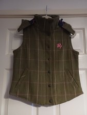 Ladies Size 8 Beautiful 'Jessica Light Tweed' Waistcoat/Jacket With Hood RYDALE