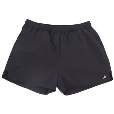 Alo Yoga Women's Alumni Shorts Size L Black Active Athletic Running Lounge Gym