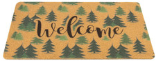 Christmas Tree Welcome Doormat for Winter Outdoor Entrance