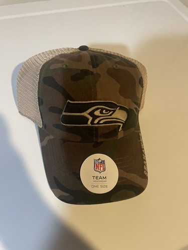 Gorra de béisbol Seattle Seahawks camuflaje nueva con etiquetas talla única malla trasera - Imagen 1 de 6