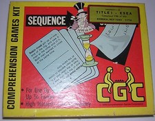 Vintage 1979 GRADE 3-4 SEQUENCE COMPREHENSION GAME KIT BOX HOME SCHOOL