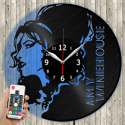 LED Vinyl Clock Amy Winehouse LED Light Vinyl Record Wall Clock 1018