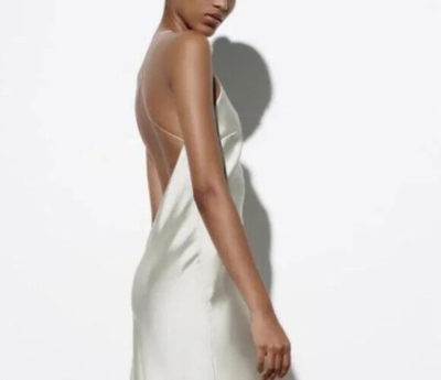 zara white satin camisole dress Zara has the perfect wedding dress that won't break the bank