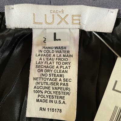 泉 Cache Luxe Pleated Stretch Soft Metalic Skirt Size Large Elastic
