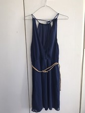 zara ladies navy dress with belt