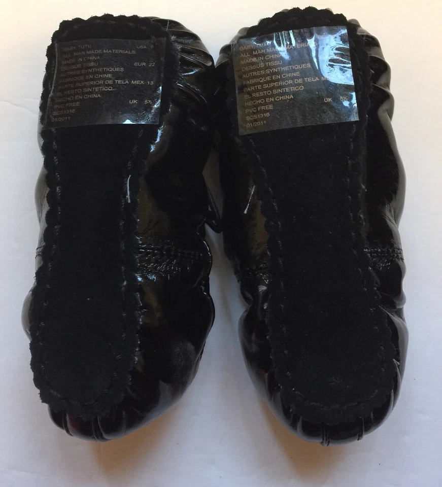Stuart Weitzman Baby My First Weitzman Ballet Plano Bebé/Niño Pequeño, Negro 6 EE. UU. Nuevo Foto 4 de 4