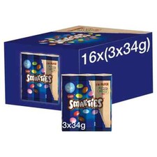 Nestle Smarties Tube Pack of   16 (3 x 34g)