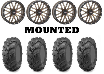Kit 4 Maxxis Zilla Tires 28x9-14/28x11-14 on System 3 ST-3 Bronze Wheels IRS