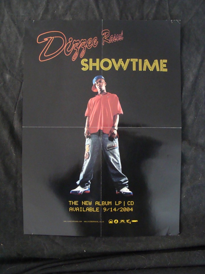 DIZZEE RASCAL Album poster SHOWTIME original record store promo 2004 | eBay