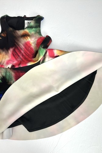 Milly Minis Graffiti-Print Fit & Flare Racerback Dress Black Multicolor size 3 - Picture 9 of 11