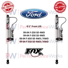 Fox 2.0 Reservoir Shock Pair For 99-04 F-250, F-350, F-450, F-550 SD, 0-1" Front