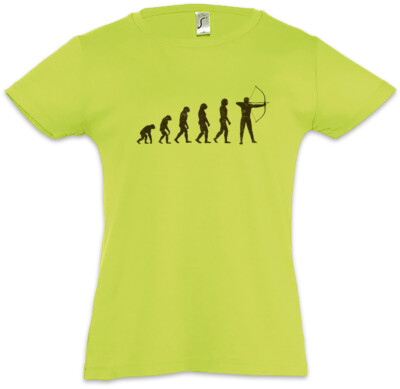 Archery Evolution Kids Girls T-Shirt Archer Sports Sport Bow & Arrow and Fun