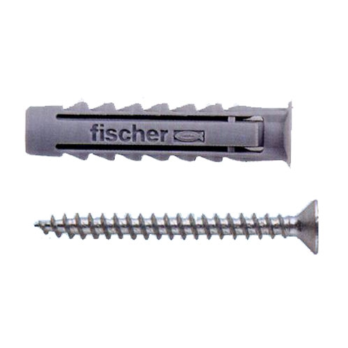 Fischer Confezione 4 Tasselli Nylon SX ø 10 mm con vite croce Pz 0 4419