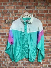 Totes Turquoise Vintage Women's Windbreaker Size L With Splash Of Elegance