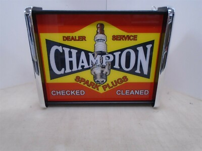#ad Champion Spark Plug LED Display light sign box $125.00