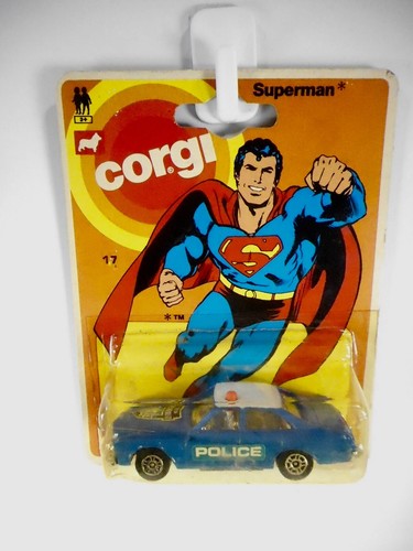 Vintage Corgi Superman City Of Metropolis Police Car 1:64 Die-Cast