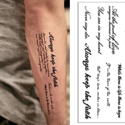 Women Punk Temporary Tatto English Word Body Art Fake Men Tatoo Sticker Gift Yj Ebay