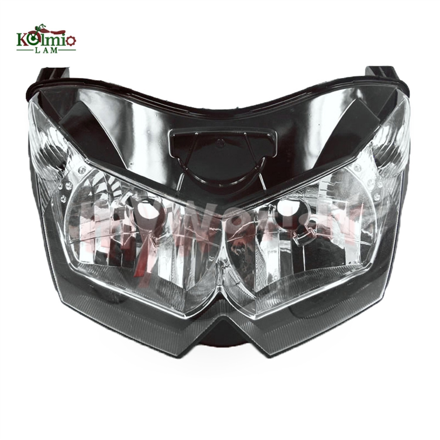 Feux avant KAWASAKI Z750 2007-2012 avec lentille en polycarbonate et double réflecteur antichoc