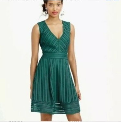 green eyelet dress
