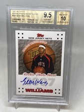 Sean Williams 2007 Topps RC Rookie Photo Shoot Autograph BGS 9.5/10 GEM MT POP 2