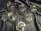 6 MID CENTURY MODERN ON THE ROCKS GLASSES 5 oz etched SILVER RIM mad men 🥃🥃🥃B — photo 4
