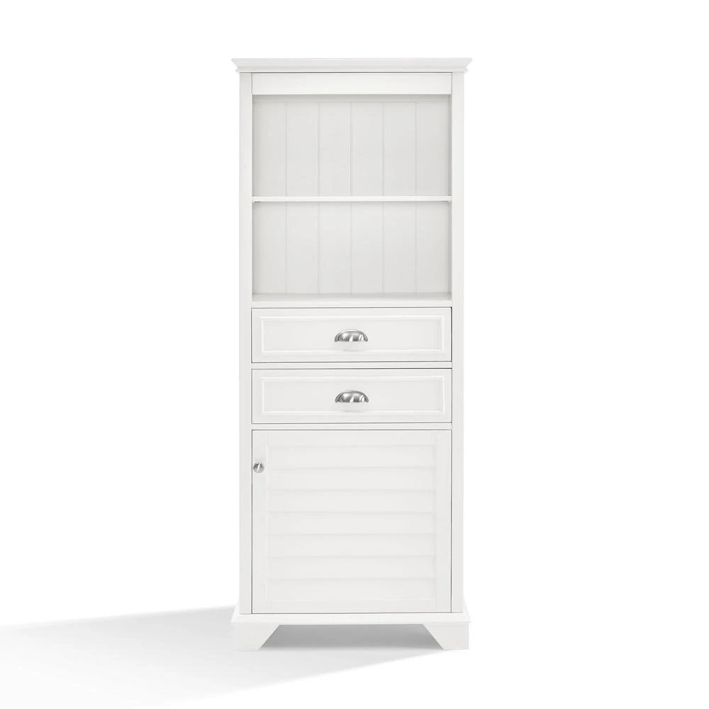 Lydia tall cabinet in white deals