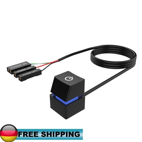 2 m LED-Computer-Desktop-Schalter, PC-Motherboard, externe Ein-/Aus-Taste