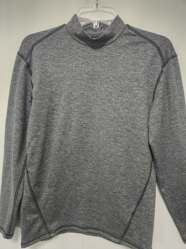 CHAMPION Youth Boys LARGE Gray Mock Neck Knit Top Shirt Long Sleeve pullover - Picture 2 of 7
