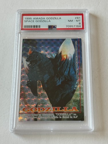 1995 Amada GODZILLA Space Godzilla #81 Japonaise JAPON Prism Foil Carte PSA 8