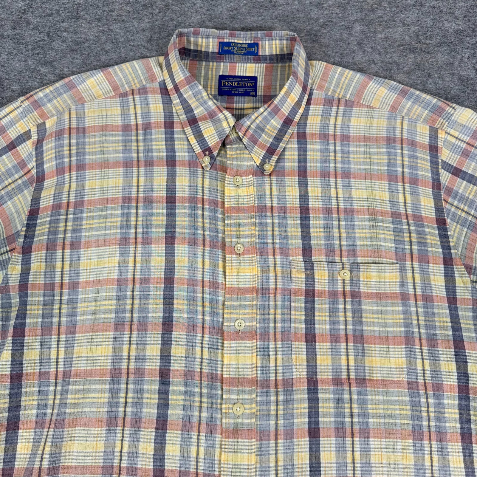 Pendleton Oceanside Button Down Shirt Plaid Cotto… - image 2