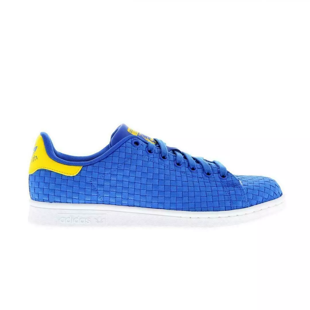 Mens ADIDAS STAN SMITH Blue Woven Trainers BA8444