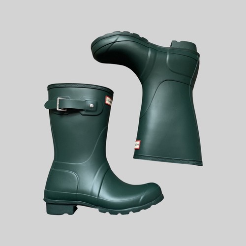 Nuevas botas para mujer mediados De Hunter Verde Oscuro Botas 6 Sin Caja | eBay