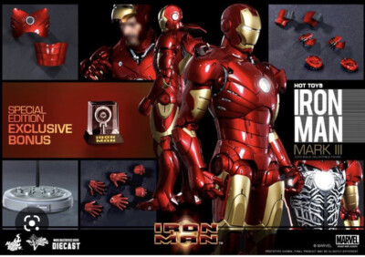 Hot Toys 1/6 Scale Marvel Iron Man Diecacst Mark III Exclusive 