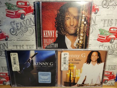 3 lot Kenny G cds Heart and Soul,Holiday collection,the classic Christmas album