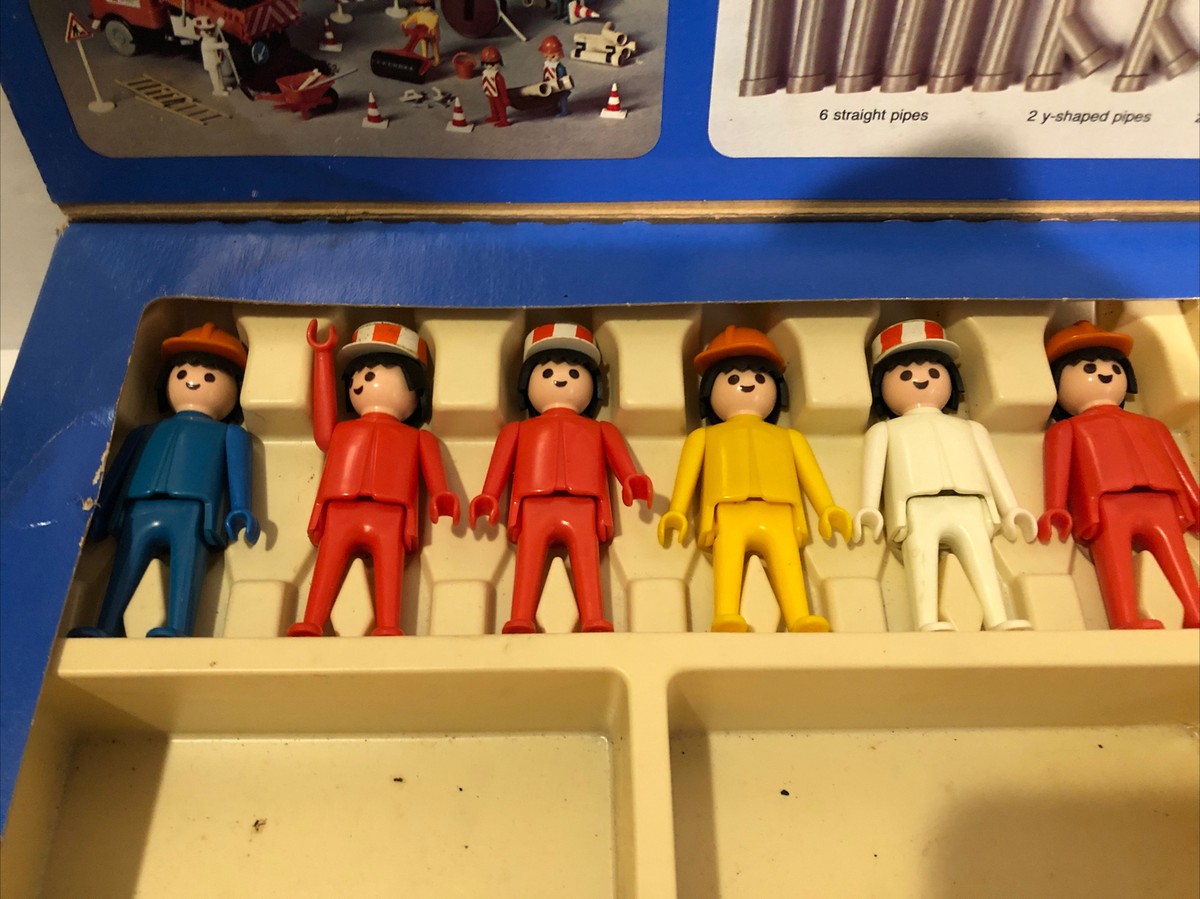 Playmobil System Vintage Set Playmobil 1976 Equipo De Bomberos 3491