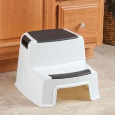 2 Step Stool Portable Plastic Heavy Duty Weight up to 280 lbs.