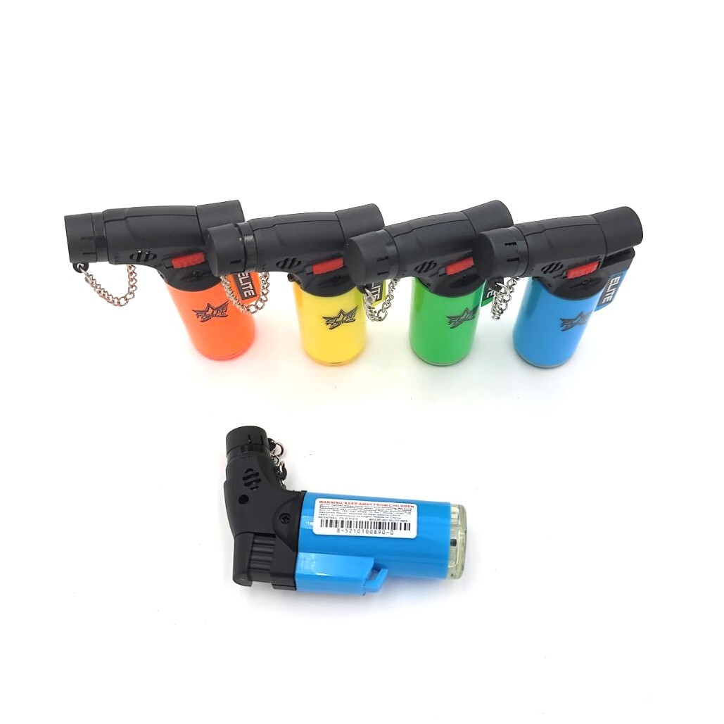 Elite Brands USA Mini Neons Torch Butane Gas Refillable Lighters Bulk