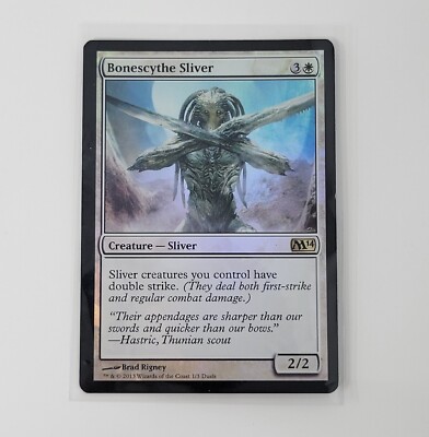 MTG Bonescythe Sliver Magic 2014 9/249 Foil Rare - HP Heavily